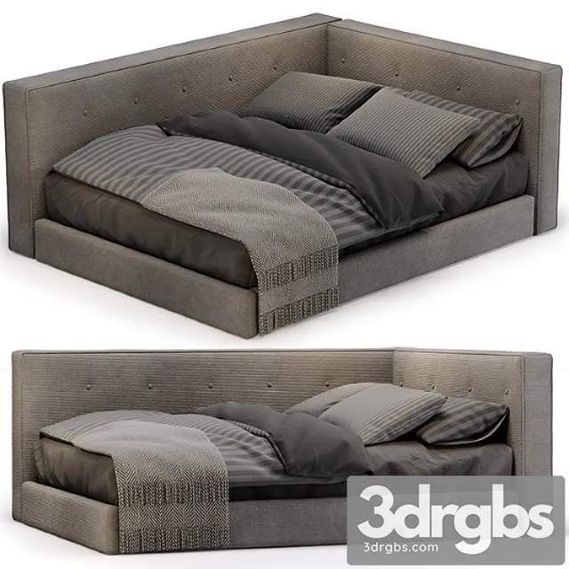 Pottery barn cushy lounge platform corner bed 2 3D Model Free