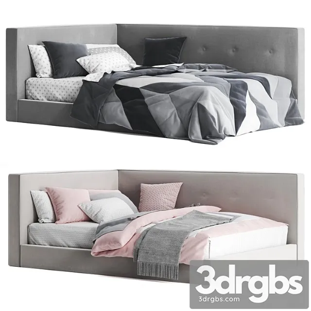 Pottery barn cushy lounge platform corner bed_2 2 3D Model Free