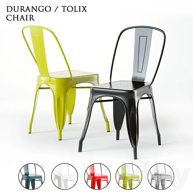 Pottery Barn Durango (tolix) Side Chair 3D Model