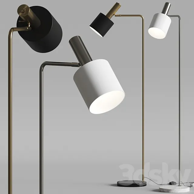 Pottery Barn Emmental Marble Floor Lamps 3D Model