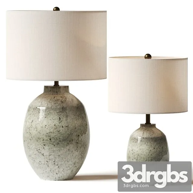 Pottery Barn Ezra Ceramic Table Lamps 3D Model Free