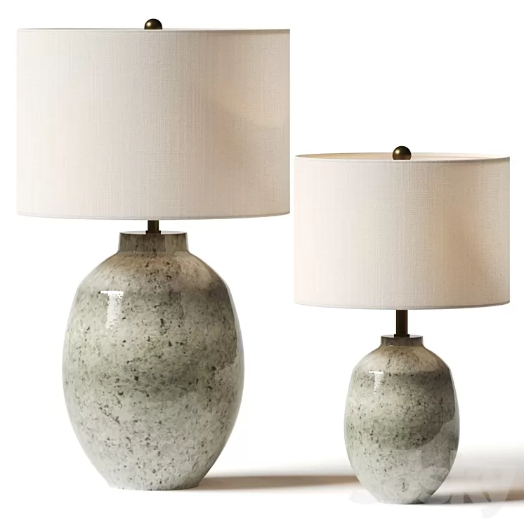 Pottery Barn Ezra Ceramic Table Lamps 3D Model