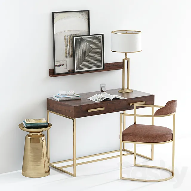 Pottery Barn Fitz desk 3DModel