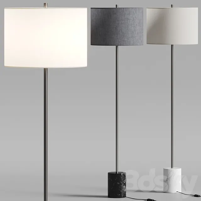 Pottery Barn Geoff Marble Floor Lamps 3D Model