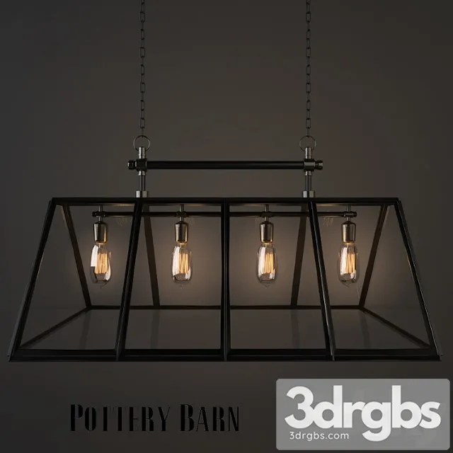 Pottery Barn Greenhouse Chandelier 3D Model Free