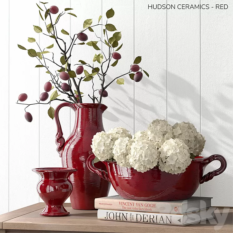 Pottery Barn HUDSON CERAMICS - RED 3D Model