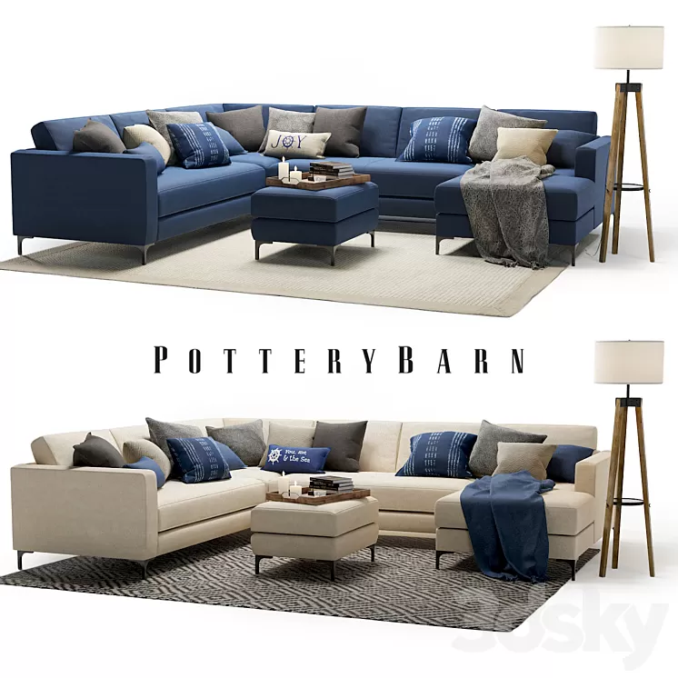 Pottery Barn Jake set 2 3D Model