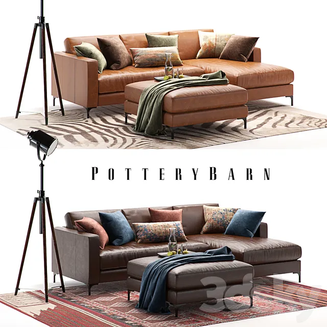 Pottery Barn Jake set 5 3DModel