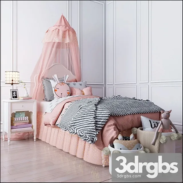 Pottery Barn Juliette Bedroom set 3D Model Free