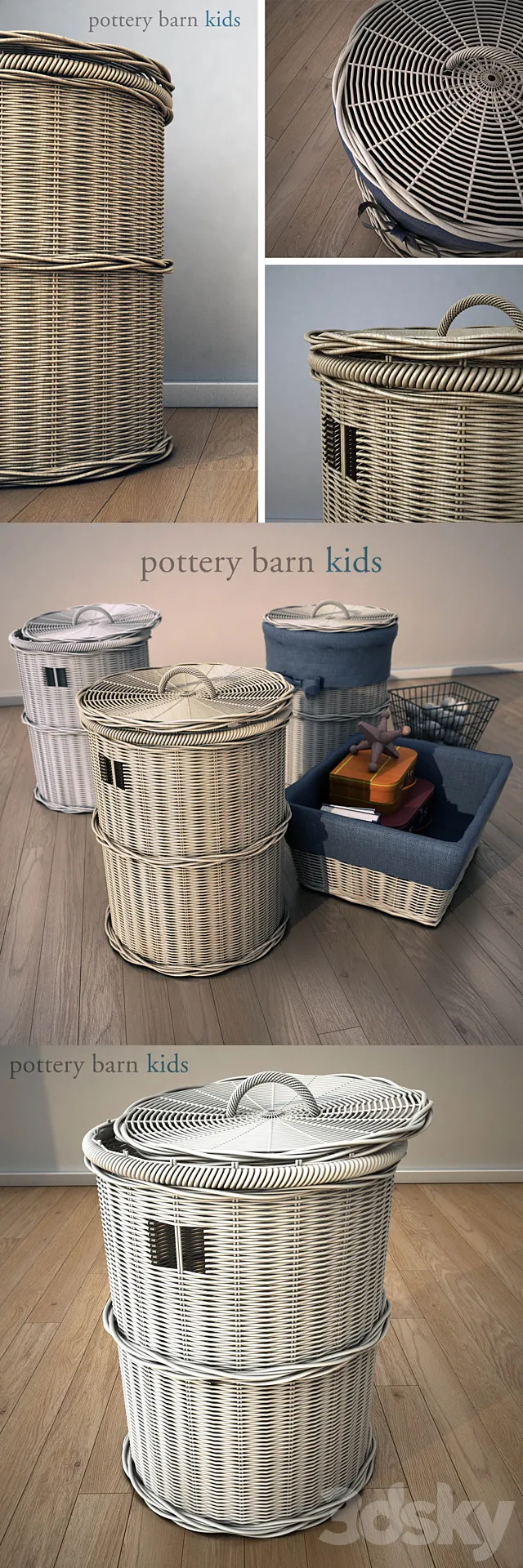 Pottery barn kids. basket. 3DModel