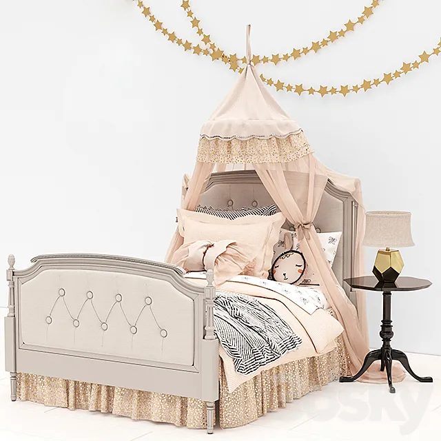 Pottery Barn Kids Blythe Tufted Bed 3DModel