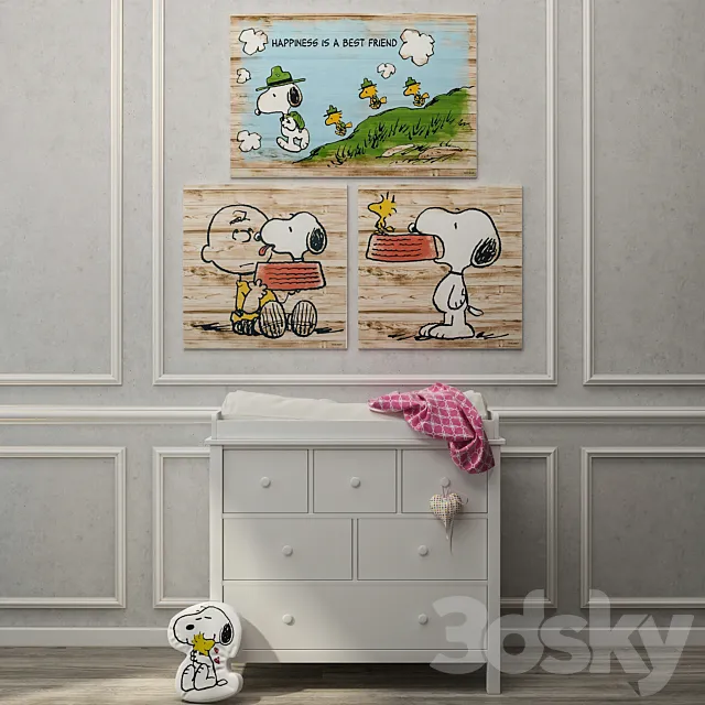 Pottery Barn Kids | Kendall Dresser & Topper Set 3D Model