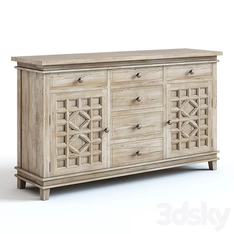 Pottery barn luella dresser 3D Model