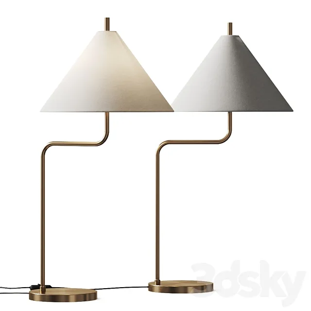 Pottery Barn Monroe Metal Table Lamp 3D Model