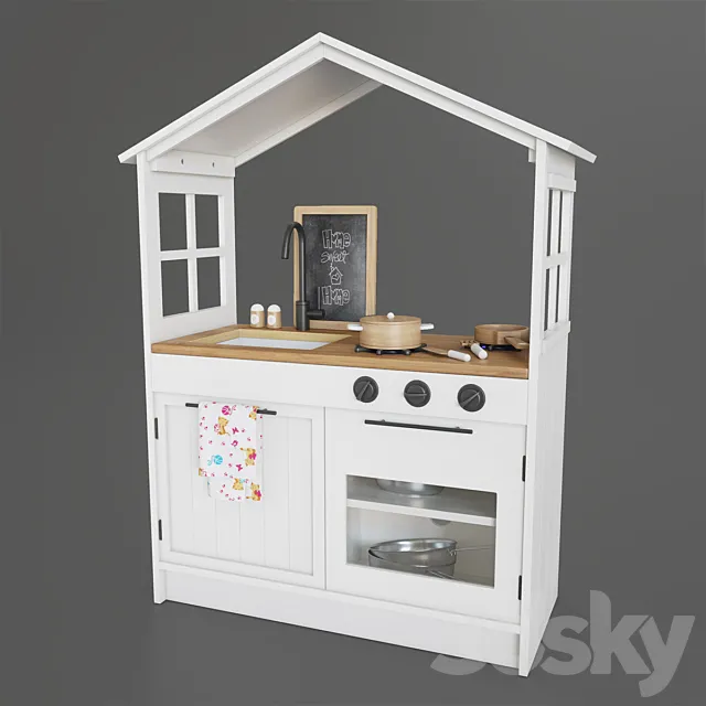 Pottery Barn My First Farmhouse Play Kitchen 3D Model