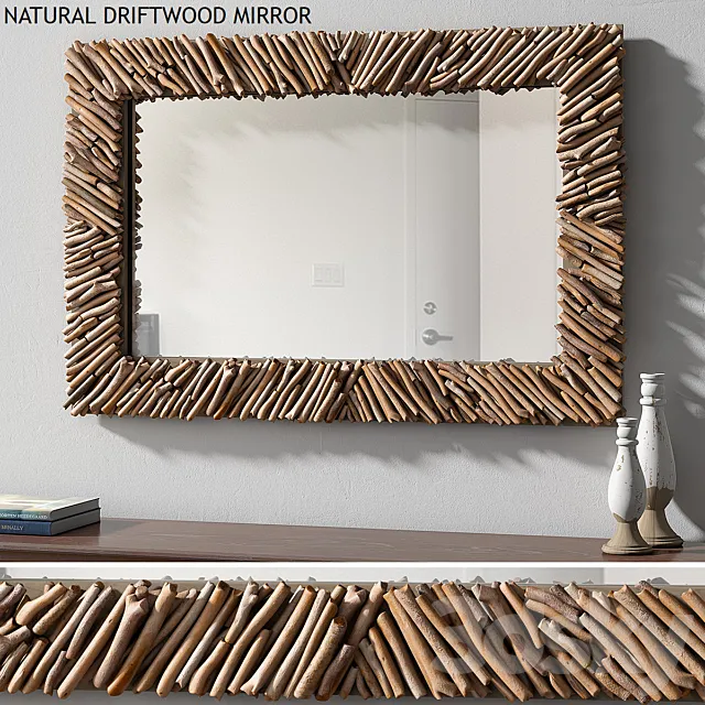 Pottery barn NATURAL DRIFTWOOD MIRROR 3DModel