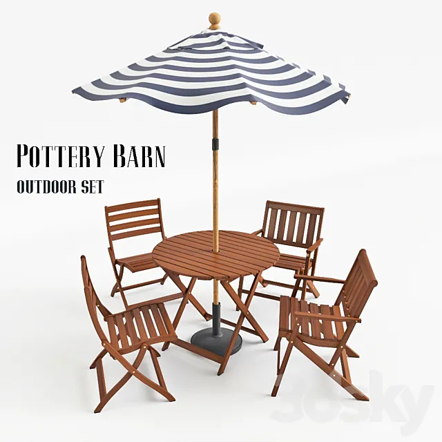Pottery Barn Outdoor Set 3DModel