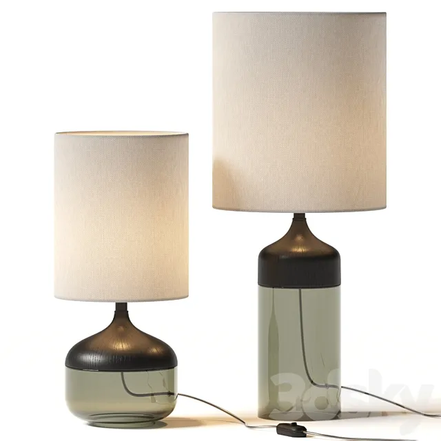 Pottery Barn Stephe Glass Table Lamps 3DModel