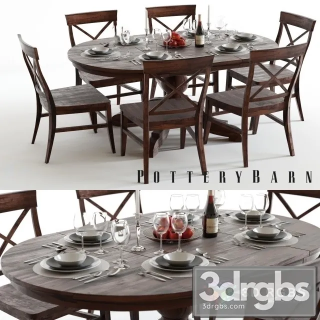 Pottery Barn Sumner and Aaron 3D Model Free