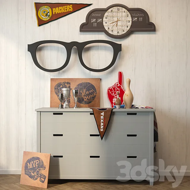 Pottery Barn teen set 3DModel