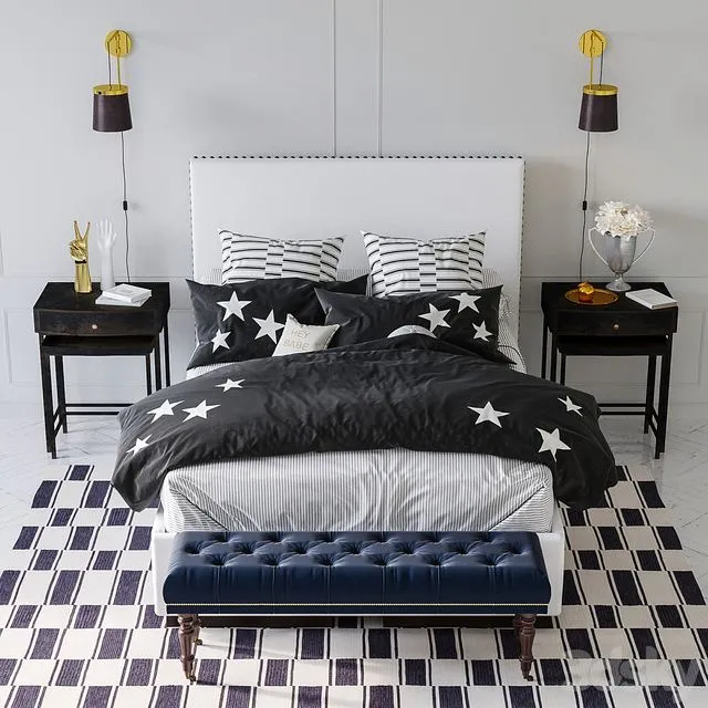 Pottery Barn. The Emily & Meritt bedroom collection 3D Model