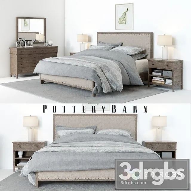 Pottery Barn Toulouse Bedroom Set 3D Model Free