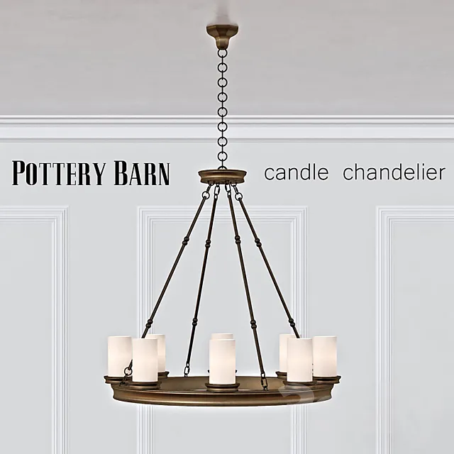 Pottery Barn Veranda Round Chandelier 3DModel