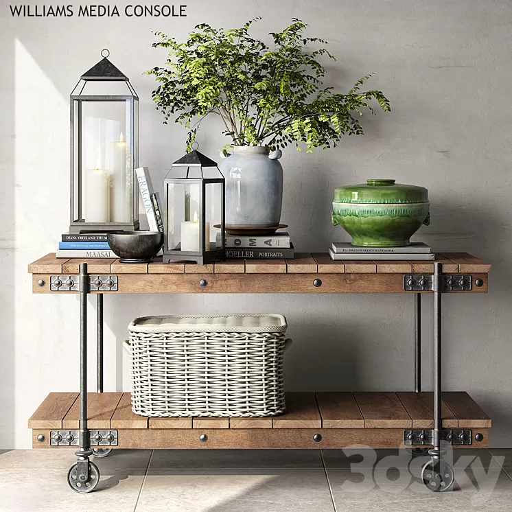Pottery barn WILLIAMS MEDIA CONSOLE 3D Model
