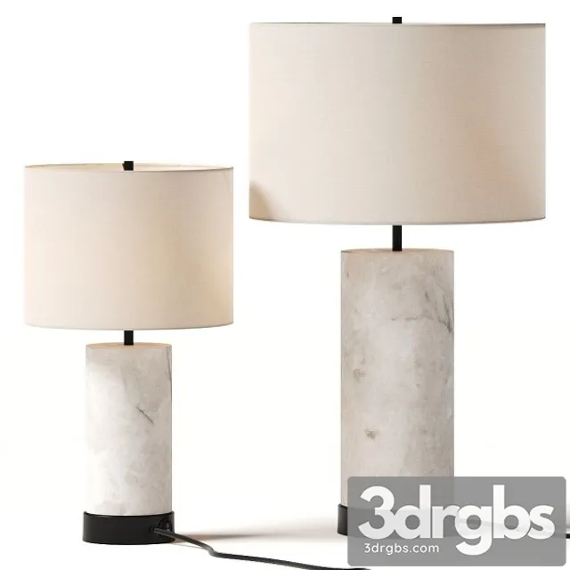 Pottery Barn Windham Alabaster Table Lamps 3D Model Free