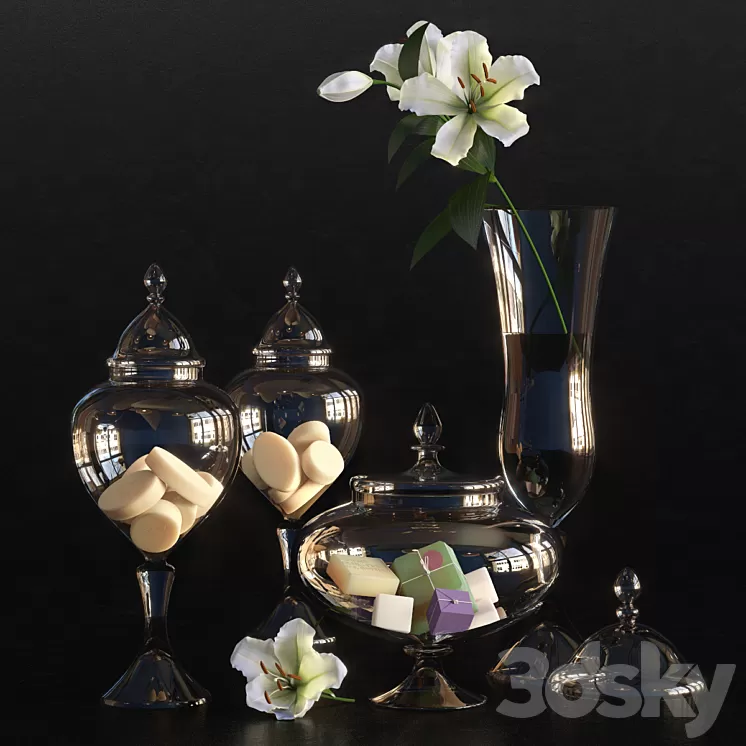 Pottery Barn_Voliminous Canisters 3D Model