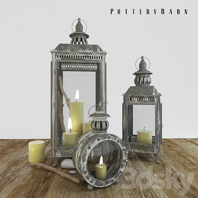 PotteryBarn _ Graham Metal Lanterns 3DModel