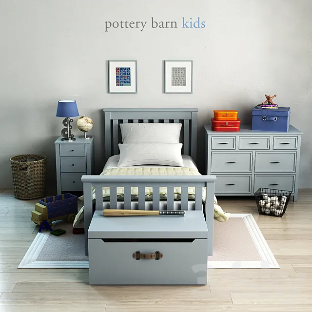 PotteryBarn Elliott Bed 3DModel