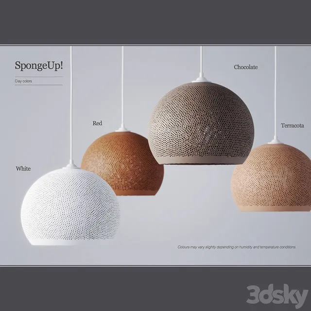 Pott's Sponge Up Pendant Light 3D Model