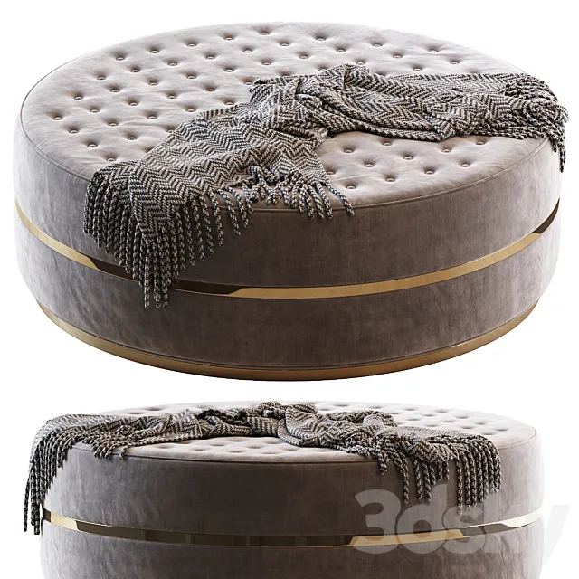 Pouf capitone 3D Model