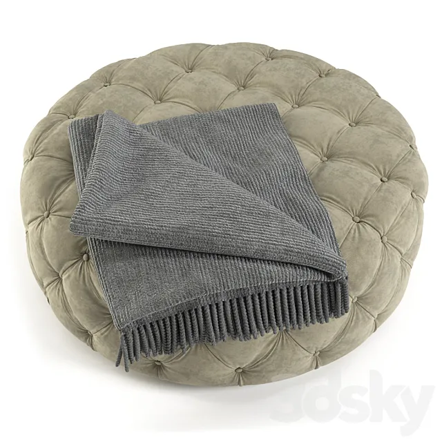 pouf chester moon 900 3D Model