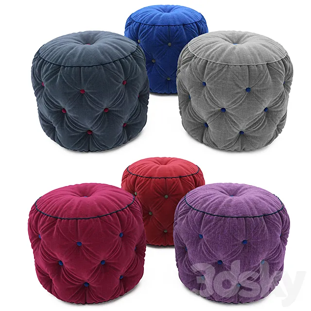 Pouf collection 02 3D Model