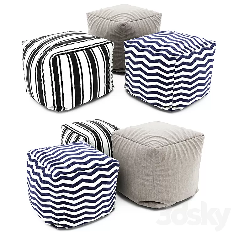 Pouf collection 07 3D Model