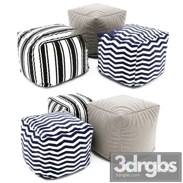 Pouf Collection 7 3D Model Free