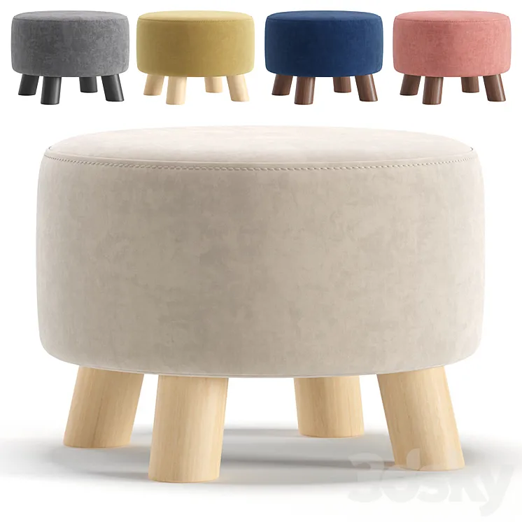 Pouf Elvi 5 Colors Version divan.ru/Пуф Элви диван.ру 3D Model Free