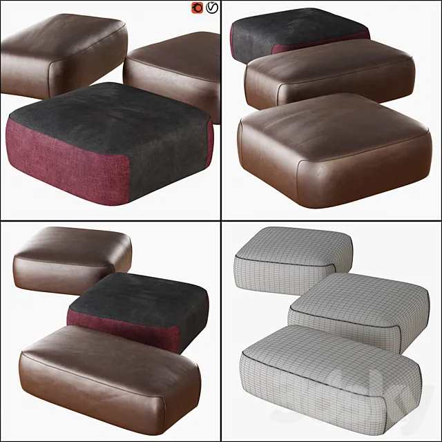 Pouf Franklin 3D Model