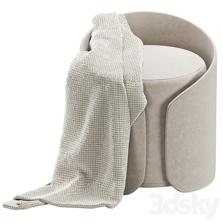 pouf furniture i decor 3D Model Free