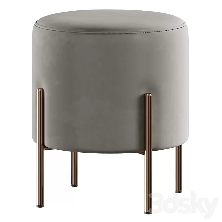 Pouf Gato Round by Cosmo 3D Model Free