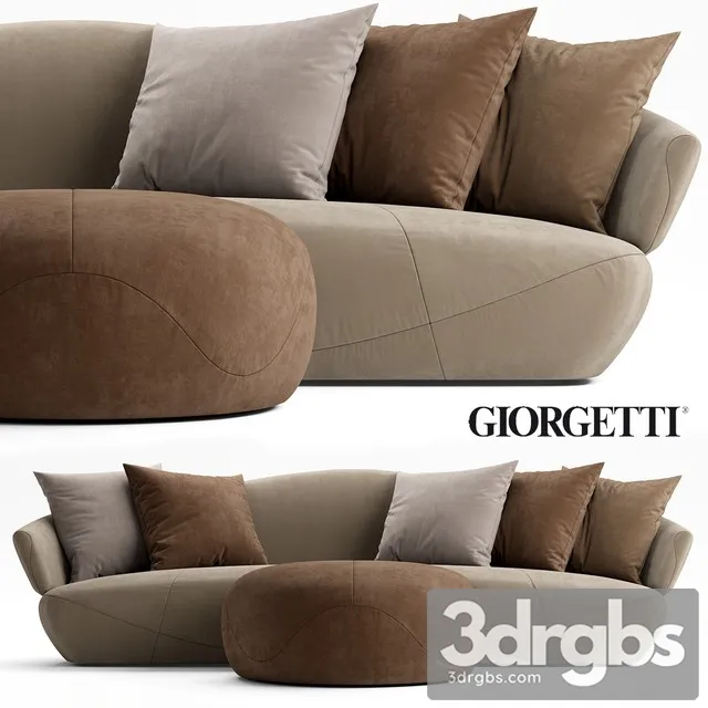Pouf Giorgetti Solemy Idae Sofa 3D Model Free