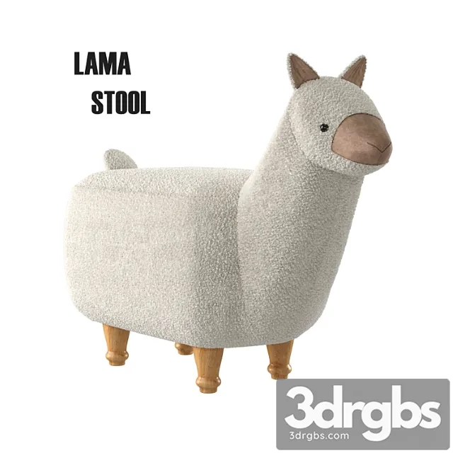 Pouf In The Nursery Llama From Apollo 3D Model Free