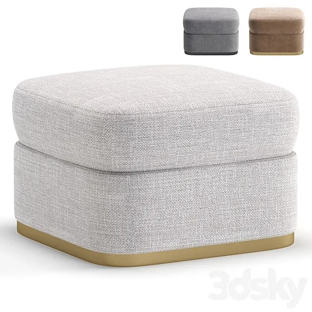 Pouf JESSICA by Cazarina Interiors 3 Colors Version 3D Model