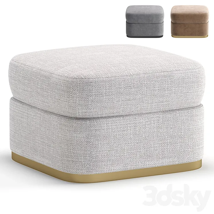 Pouf JESSICA by Cazarina Interiors 3 Colors Version/Пуф джессика 3D Model Free