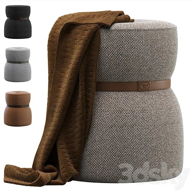 Pouf LEPLÌ by Poltrona Frau 3D Model