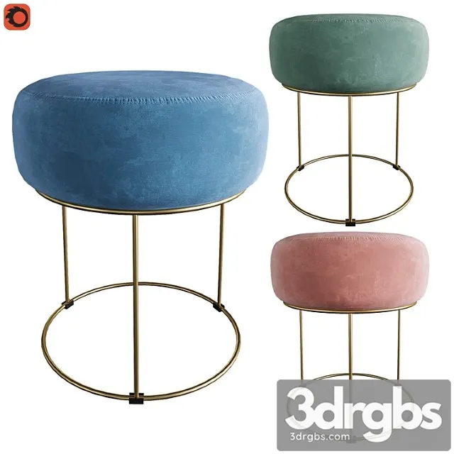 Pouf luxore la redoute 2 3D Model Free