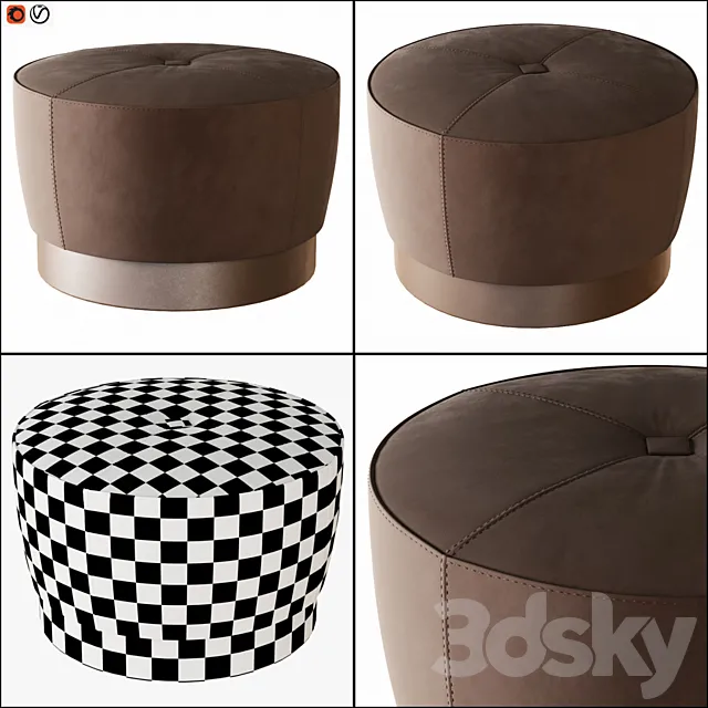 Pouf Minotti Jacques 3D Model
