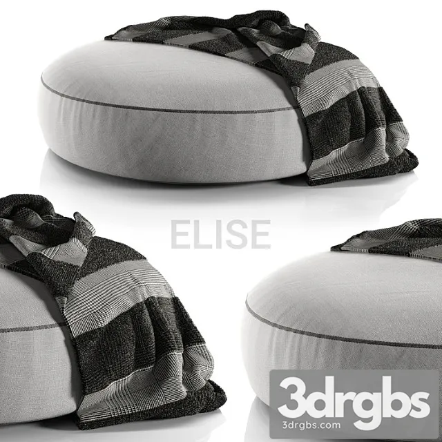 Pouf Poliform Elise 3D Model Free